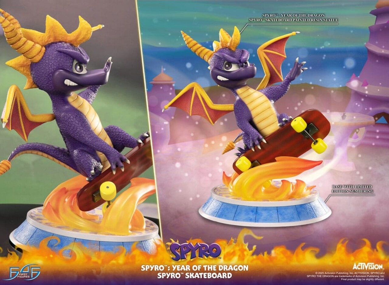 First 4 Figures Spyro : Year of the Dragon PVC Statue Spyro Skateboard 34 cm First 4 Figures Spyro : Year of the Dragon PVC Statue Spyro Skateboard 34 cm