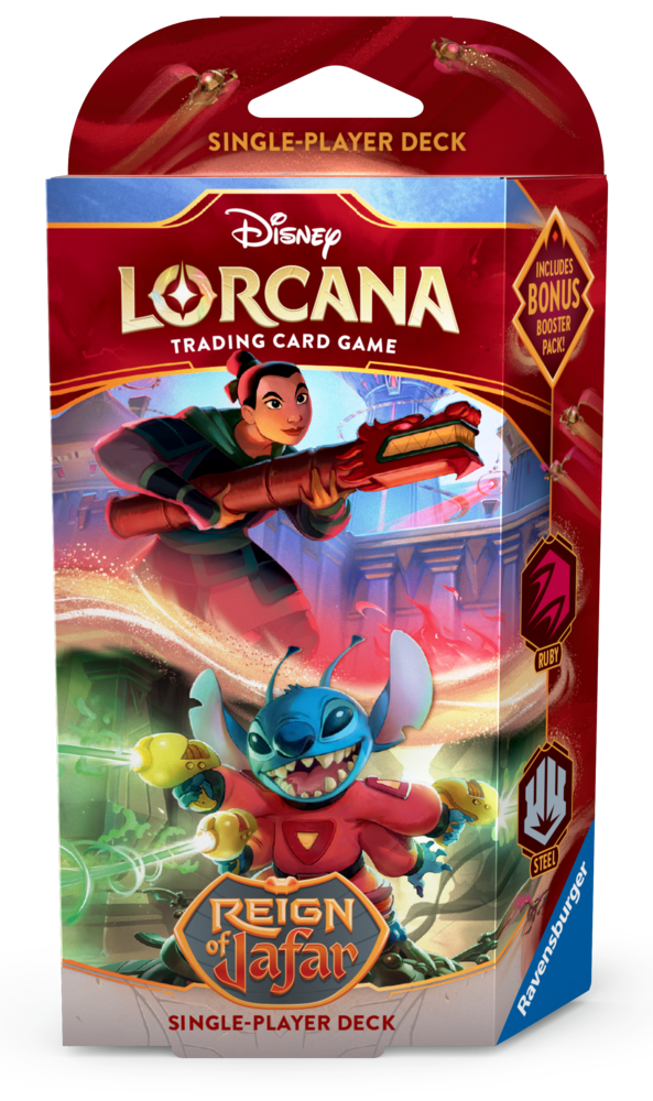 Ravensburger Disney Lorcana: Reign of Jafar Mulan & Stitch Starter Deck Ravensburger Disney Lorcana: Reign of Jafar Mulan & Stitch Starter Deck