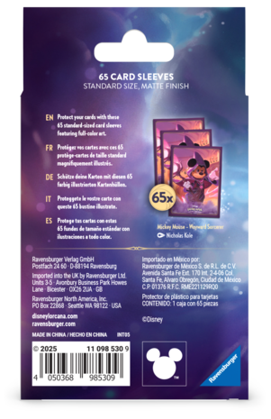 Ravensburger Disney Lorcana: Card Sleeves Sorcerer Mickey (65x) Ravensburger Disney Lorcana: Card Sleeves Sorcerer Mickey (65x)