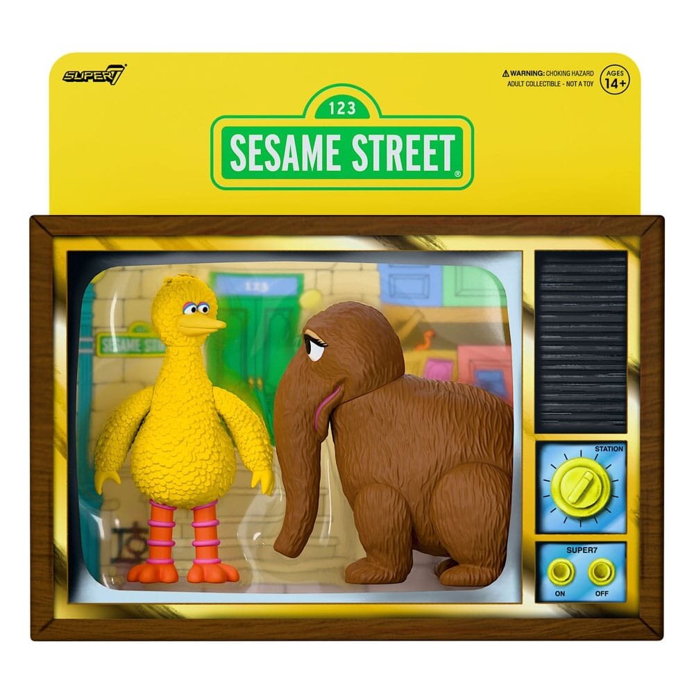 Super7 Sesame Street ReAction Action Figures 2-Pack Big Bird and Mr. Snuffleupagus 10 cm Super7 Sesame Street ReAction Action Figures 2-Pack Big Bird and Mr. Snuffleupagus 10 cm