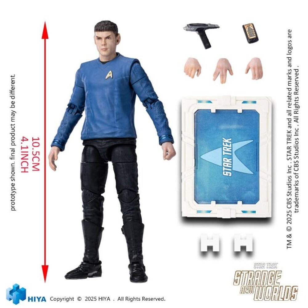 Hiya Toys Star Trek Strange New Worlds Exquisite Mini Series Action Figure 1/18 Spock 11 cm Hiya Toys Star Trek Strange New Worlds Exquisite Mini Series Action Figure 1/18 Spock 11 cm