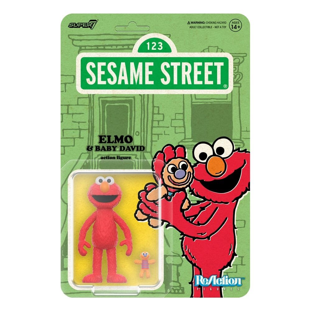 Super7 Sesame Street ReAction Action Figure Wave 04 Elmo & Baby David 10 cm Super7 Sesame Street ReAction Action Figure Wave 04 Elmo & Baby David 10 cm