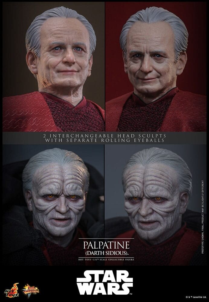 Hot Toys Star Wars: Episode III - Revenge of the Sith Action Figure 1/6 Palpatine (Darth Sidious) 29 cm Hot Toys Star Wars: Episode III - Revenge of the Sith Action Figure 1/6 Palpatine (Darth Sidious) 29 cm