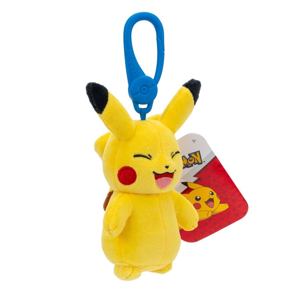 Jazwares Pokémon Pkachu Smiling Knuffel Sleutelhanger 10 cm Jazwares Pokémon Pkachu Smiling Knuffel Sleutelhanger 10 cm