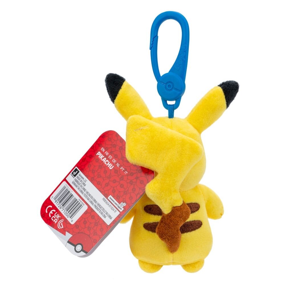 Jazwares Pokémon Pkachu Smiling Knuffel Sleutelhanger 10 cm Jazwares Pokémon Pkachu Smiling Knuffel Sleutelhanger 10 cm