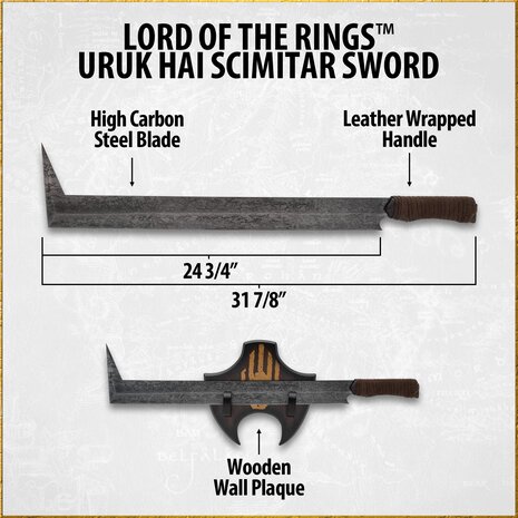 United Cutlery Lord of the Rings Replica 1/1 Uruk-Hai Scimitar United Cutlery Lord of the Rings Replica 1/1 Uruk-Hai Scimitar