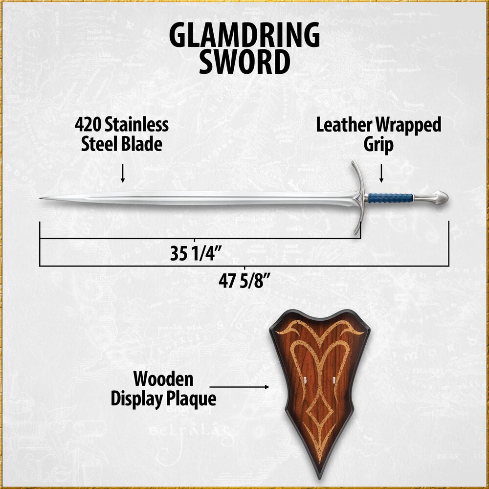 United Cutlery Lord of the Rings Replica 1/1 Glamdring Sword of Gandalf United Cutlery Lord of the Rings Replica 1/1 Glamdring Sword of Gandalf
