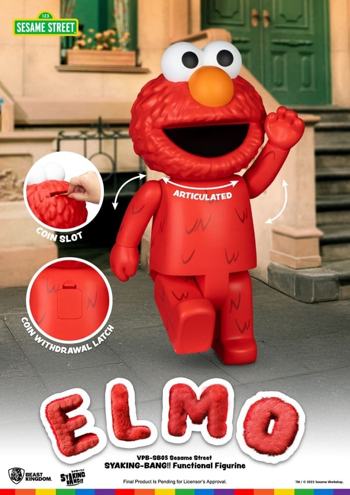 Beast Kingdom Sesame Street Syaing Bang Vinyl Piggy Bank Elmo 47 cm Beast Kingdom Sesame Street Syaing Bang Vinyl Piggy Bank Elmo 47 cm