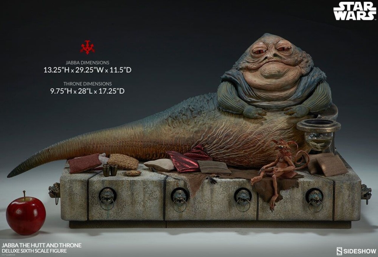 Sideshow Collectibles Star Wars Episode VI Action Figure 1/6 Jabba the Hutt & Throne Deluxe 34 cm Sideshow Collectibles Star Wars Episode VI Action Figure 1/6 Jabba the Hutt & Throne Deluxe 34 cm
