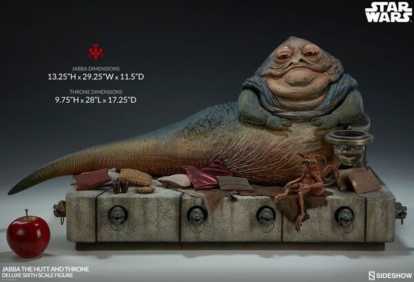 Sideshow Collectibles Star Wars Episode VI Action Figure 1/6 Jabba the Hutt & Throne Deluxe 34 cm Sideshow Collectibles Star Wars Episode VI Action Figure 1/6 Jabba the Hutt & Throne Deluxe 34 cm