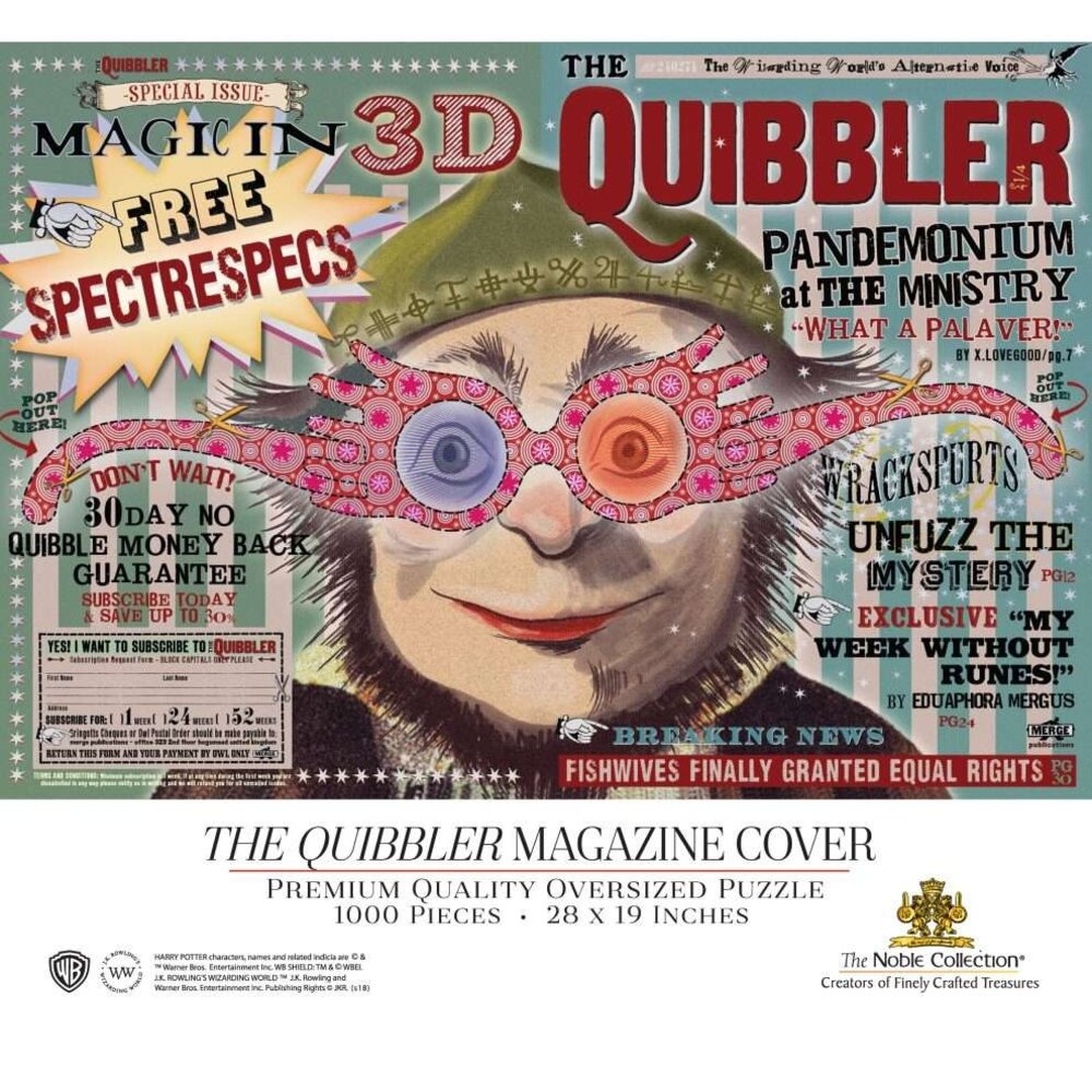 The Noble Collection Harry Potter The Quibbler Magazine Cover Puzzle (1000 pieces) The Noble Collection Harry Potter The Quibbler Magazine Cover Puzzle (1000 pieces)