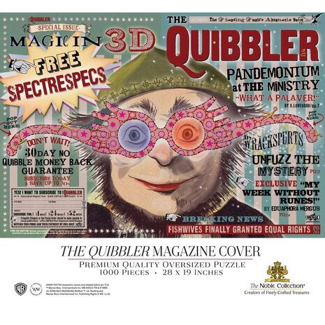 The Noble Collection Harry Potter The Quibbler Magazine Cover Puzzle (1000 pieces) The Noble Collection Harry Potter The Quibbler Magazine Cover Puzzle (1000 pieces)
