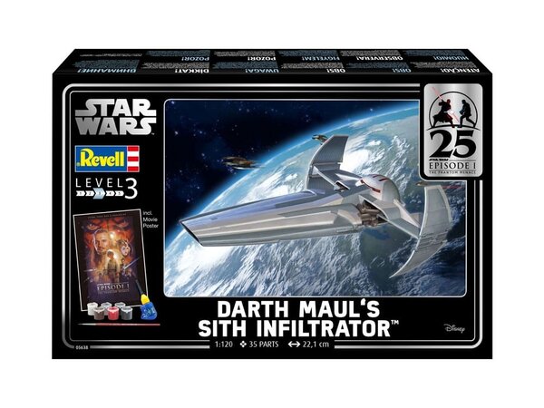Revell Star Wars Episode I Model Kit 1/120 Darth Maul's Sith Infiltrator 22 cm Revell Star Wars Episode I Model Kit 1/120 Darth Maul's Sith Infiltrator 22 cm