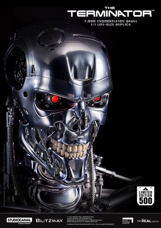 Blitzway The Terminator The Real Series Life Size Bust T-800 Endoskeleton Skull 50 cm Blitzway The Terminator The Real Series Life Size Bust T-800 Endoskeleton Skull 50 cm