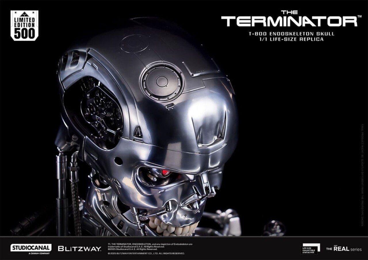 Blitzway The Terminator The Real Series Life Size Bust T-800 Endoskeleton Skull 50 cm Blitzway The Terminator The Real Series Life Size Bust T-800 Endoskeleton Skull 50 cm