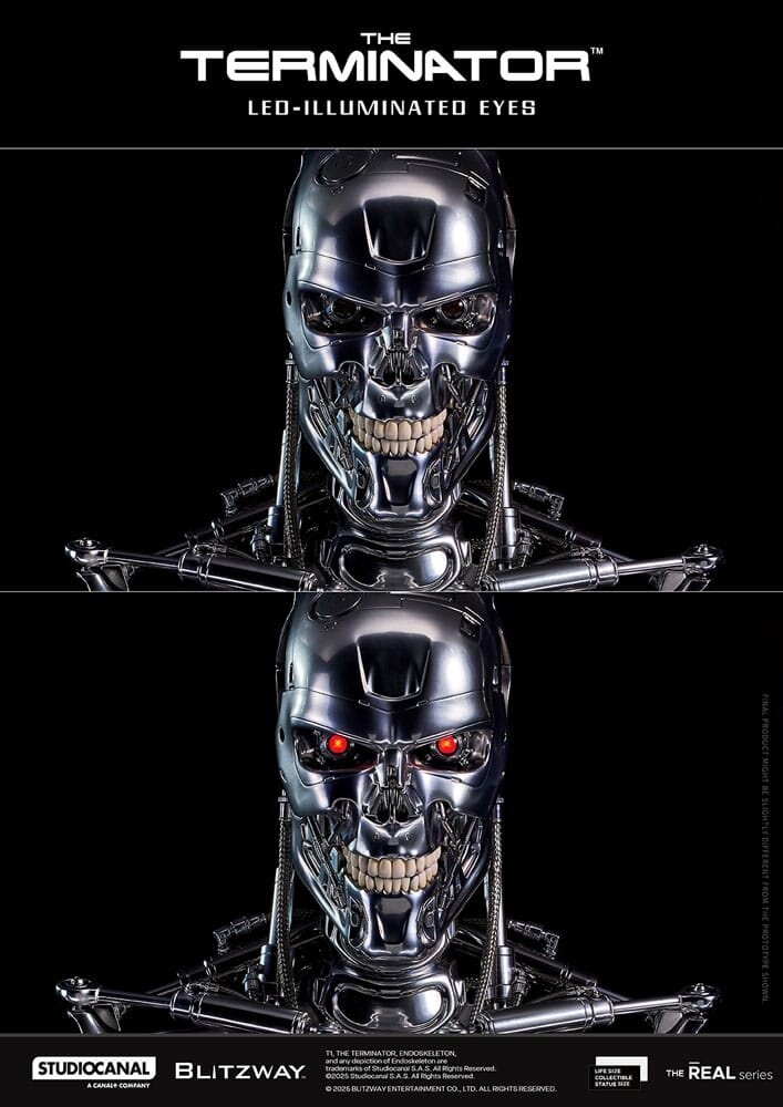 Blitzway The Terminator The Real Series Life Size Bust T-800 Endoskeleton Skull 50 cm Blitzway The Terminator The Real Series Life Size Bust T-800 Endoskeleton Skull 50 cm