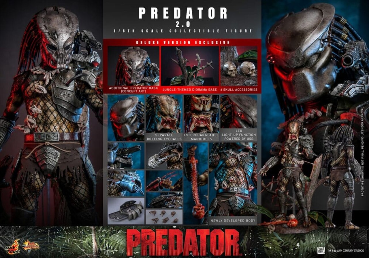 Hot Toys Predator Action Figure 1/6 Predator (2.0) Deluxe Version 34 cm Hot Toys Predator Action Figure 1/6 Predator (2.0) Deluxe Version 34 cm