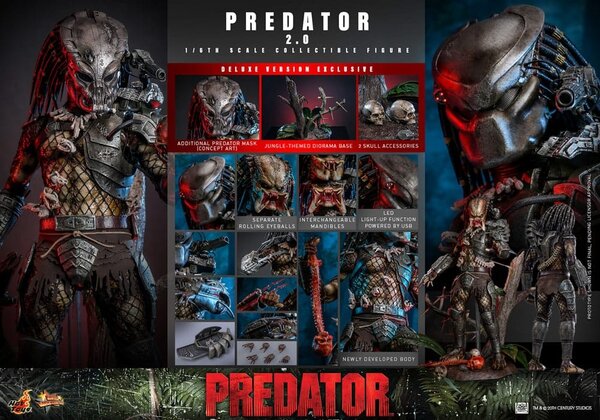 Hot Toys Predator Action Figure 1/6 Predator (2.0) Deluxe Version 34 cm Hot Toys Predator Action Figure 1/6 Predator (2.0) Deluxe Version 34 cm