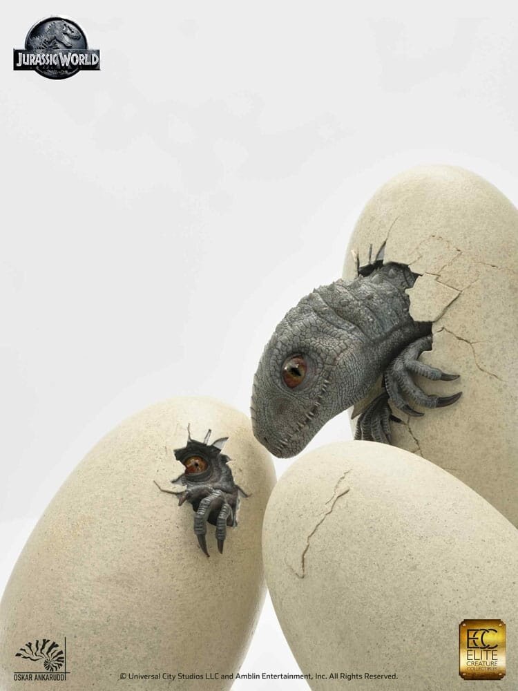 Elite Creature Collectibles Jurassic World Set of 3 Statues 1/2 Hatching Indominus Rex 13 cm Elite Creature Collectibles Jurassic World Set of 3 Statues 1/2 Hatching Indominus Rex 13 cm