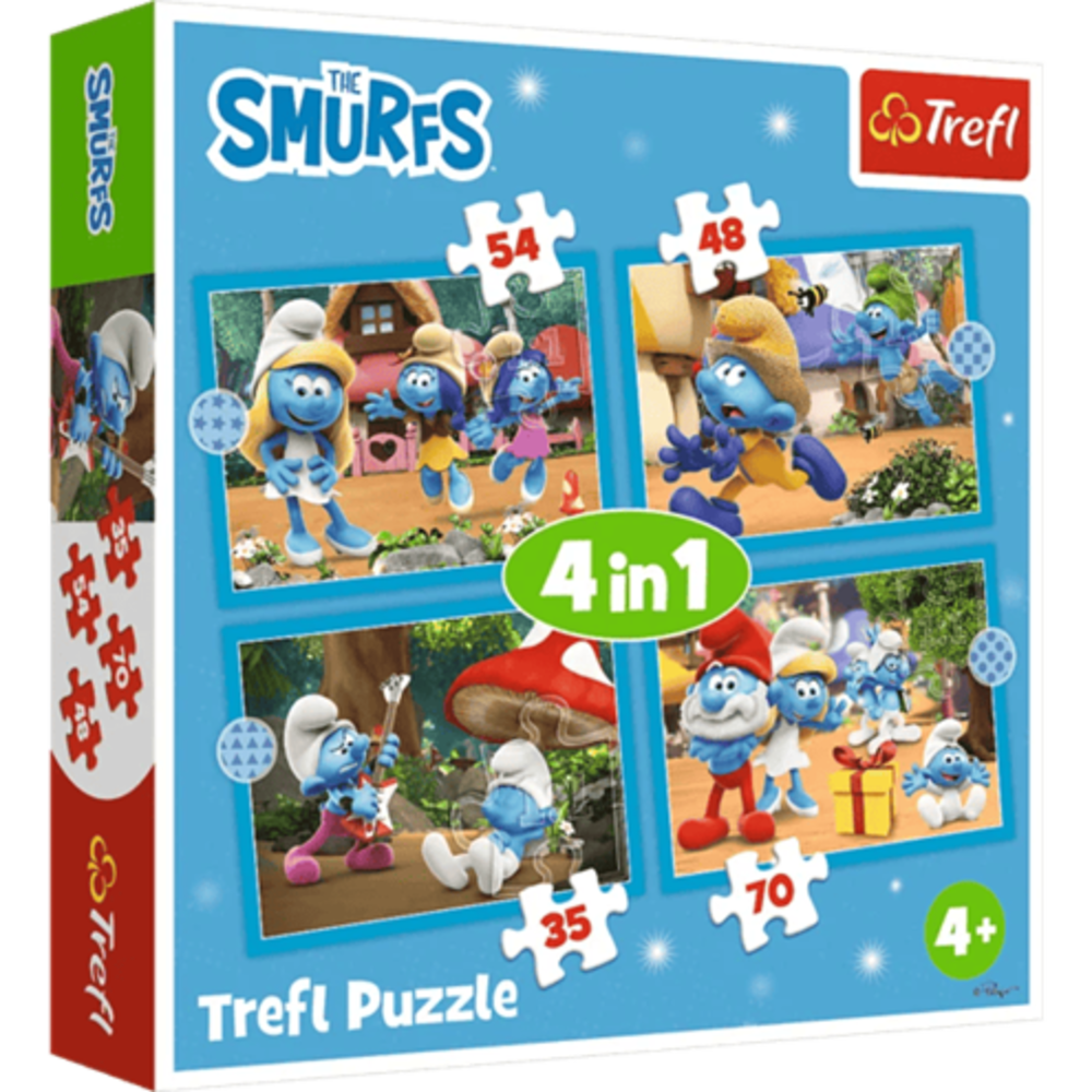 Puppy De Smurfen 4 in 1 Puzzel (70 stukken) Puppy De Smurfen 4 in 1 Puzzel (70 stukken)