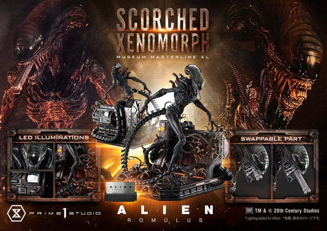 Prime 1 Studio Alien: Romulus Museum Masterline XL Statue 1/3 Scorched Xenomorph 98 cm Prime 1 Studio Alien: Romulus Museum Masterline XL Statue 1/3 Scorched Xenomorph 98 cm