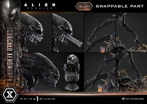 Prime 1 Studio Alien: Romulus Museum Masterline XL Statue 1/3 Scorched Xenomorph Deluxe Bonus Version 98 cm