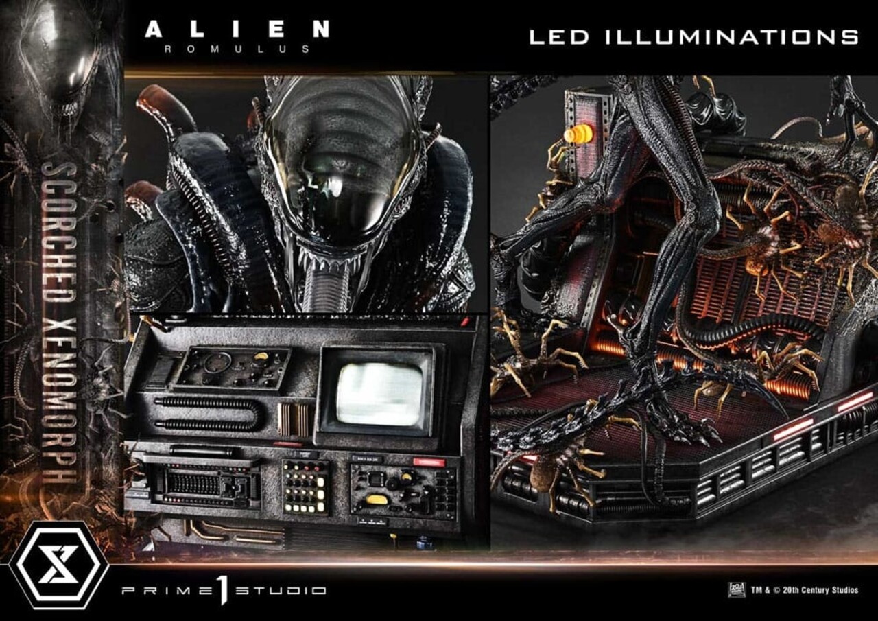 Prime 1 Studio Alien: Romulus Museum Masterline XL Statue 1/3 Scorched Xenomorph Deluxe Bonus Version 98 cm