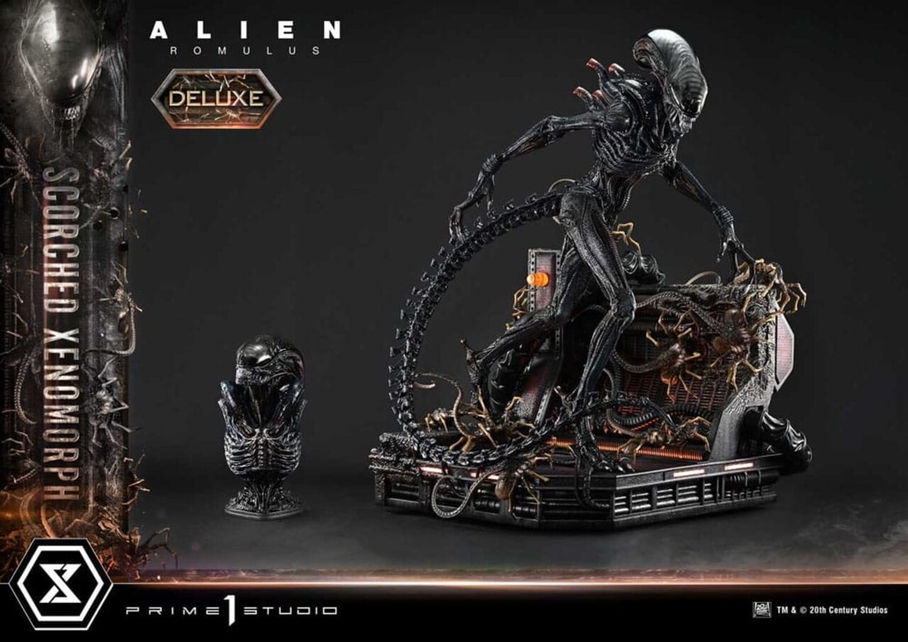 Prime 1 Studio Alien: Romulus Museum Masterline XL Statue 1/3 Scorched Xenomorph Deluxe Bonus Version 98 cm