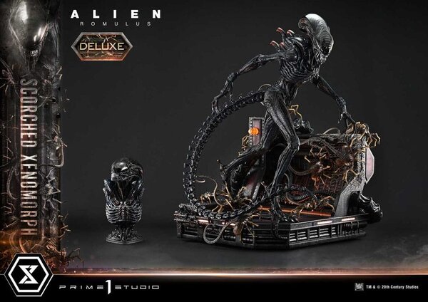 Prime 1 Studio Alien: Romulus Museum Masterline XL Statue 1/3 Scorched Xenomorph Deluxe Bonus Version 98 cm