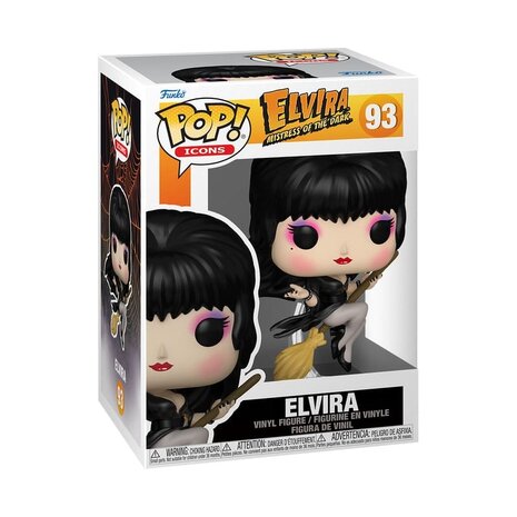 Funko Elvira POP! Icons Vinyl Figure Elvira Broom #93