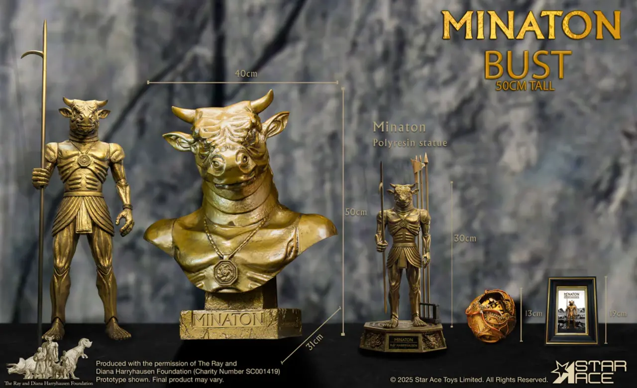 Star Ace Toys Ray Harryhausen Soft Vinyl Statue Minaton Bust 50 cm Star Ace Toys Ray Harryhausen Soft Vinyl Statue Minaton Bust 50 cm