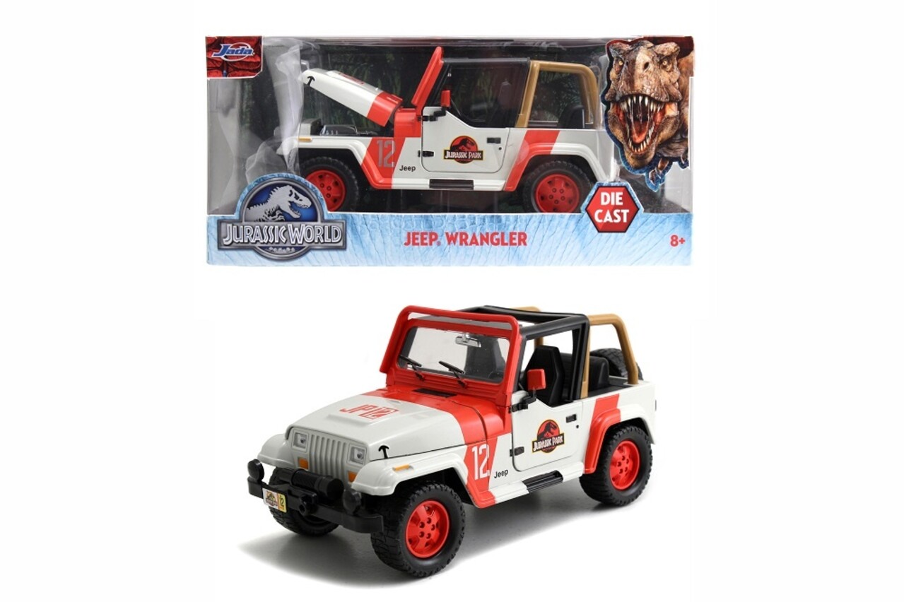 Jada Toys Jurassic World Diecast Model 1/24 1992 Jeep Wrangler Jada Toys Jurassic World Diecast Model 1/24 1992 Jeep Wrangler