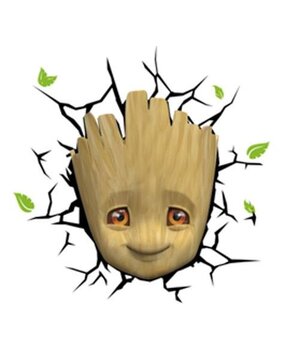 3DLight Marvel 3D LED Light Baby Groot Face 3DLight Marvel 3D LED Light Baby Groot Face