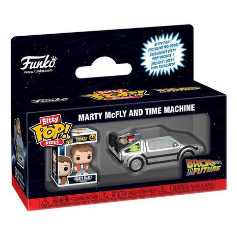 Funko Back to the Future Bitty POP! Rides Vinyl Figure Marty McFly and Time Machine Funko Back to the Future Bitty POP! Rides Vinyl Figure Marty McFly and Time Machine