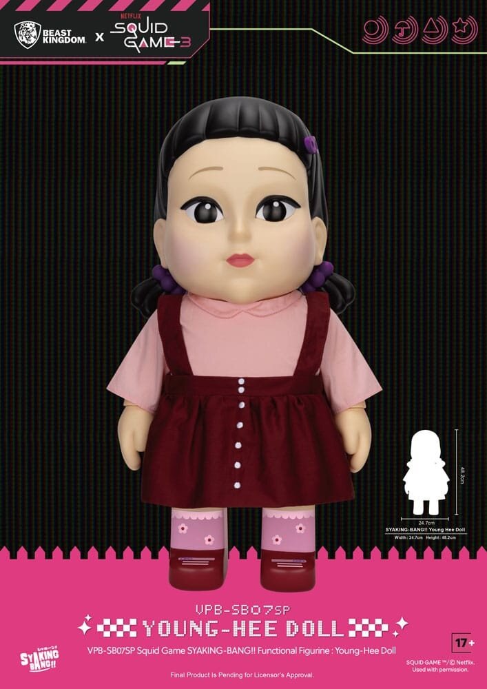 Beast Kingdom Squid Game Syaking Bang FigureYoung-Hee Doll Season 3 48 cm Beast Kingdom Squid Game Syaking Bang FigureYoung-Hee Doll Season 3 48 cm