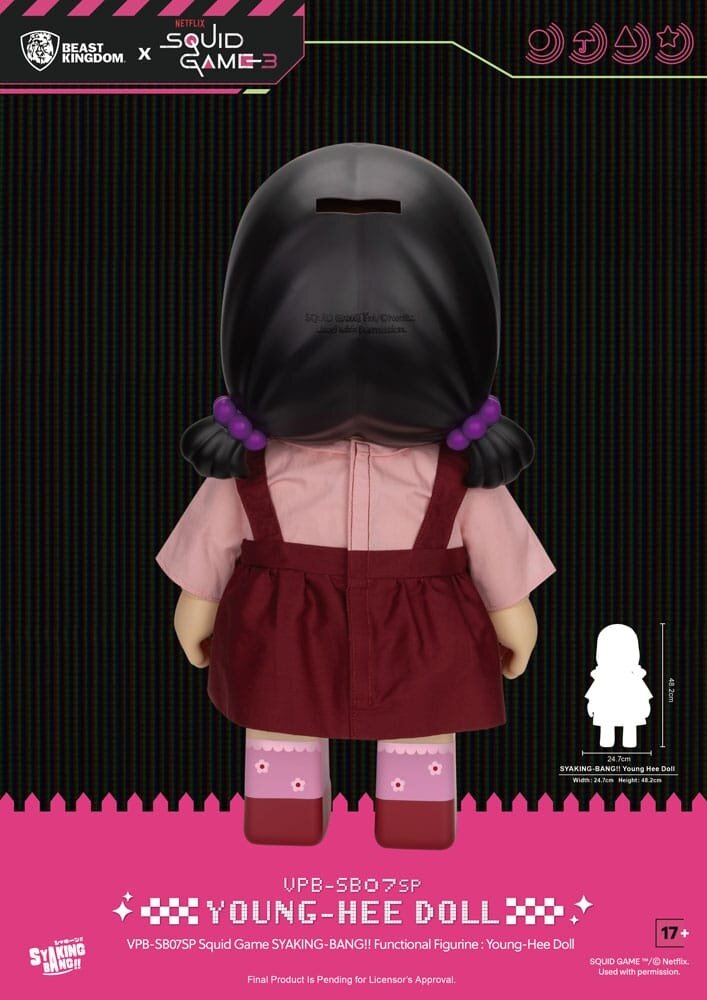 Beast Kingdom Squid Game Syaking Bang FigureYoung-Hee Doll Season 3 48 cm Beast Kingdom Squid Game Syaking Bang FigureYoung-Hee Doll Season 3 48 cm