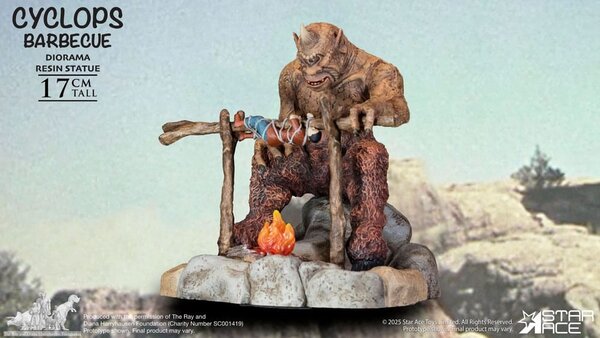 Star Ace Toys Ray Harryhausen Diorama 1/8 Cyclops Barbecue Scene 17 cm Star Ace Toys Ray Harryhausen Diorama 1/8 Cyclops Barbecue Scene 17 cm