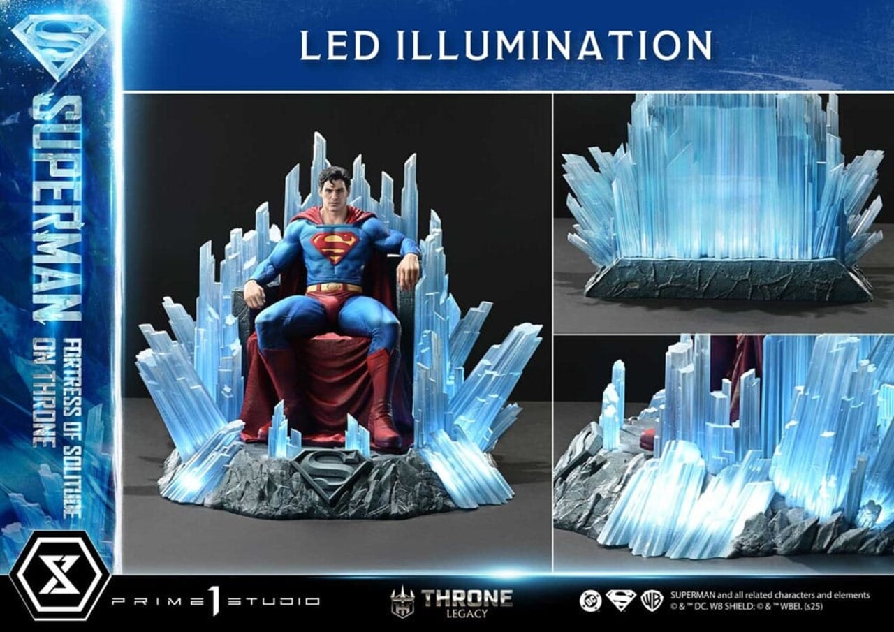 Prime 1 Studio DC Comics Throne Legacy Collection Statue Statue 1/4 Superman Fortress of Solitude on Throne (Design by Gabriele Dell'Otto) 52 cm Prime 1 Studio DC Comics Throne Legacy Collection Statue Statue 1/4 Superman Fortress of Solitude on Throne (Design by Gabriele Dell'Otto) 52 cm