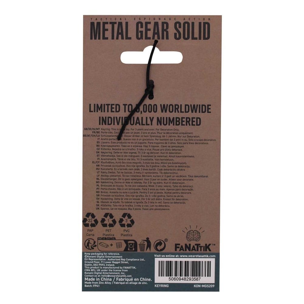 FaNaTtiK Metal Gear Solid 2 Limited Edition Sleutelhanger FaNaTtiK Metal Gear Solid 2 Limited Edition Sleutelhanger