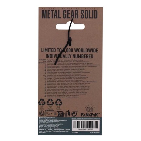 FaNaTtiK Metal Gear Solid 2 Limited Edition Keychain FaNaTtiK Metal Gear Solid 2 Limited Edition Keychain