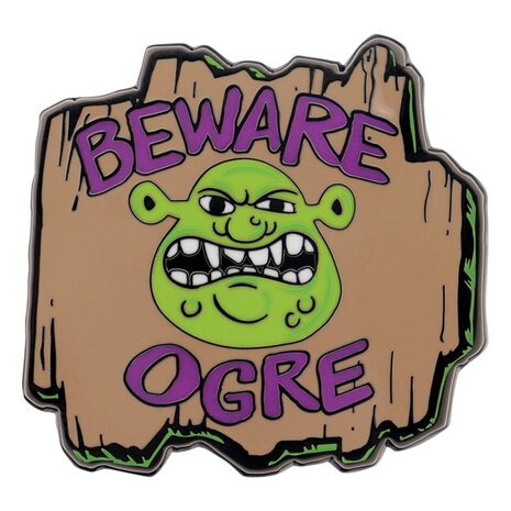 FaNaTtiK Shrek Pin Badge Beware Ogre Limited Edition FaNaTtiK Shrek Pin Badge Beware Ogre Limited Edition