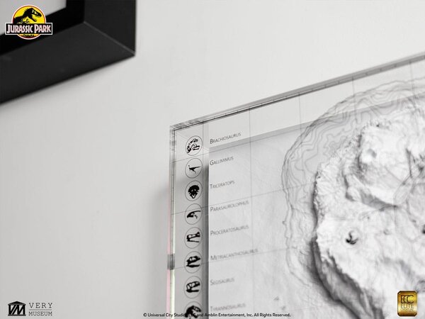 Elite Creature Collectibles Jurassic Park Replica Topographic Map Isla Nublar 27 cm Elite Creature Collectibles Jurassic Park Replica Topographic Map Isla Nublar 27 cm
