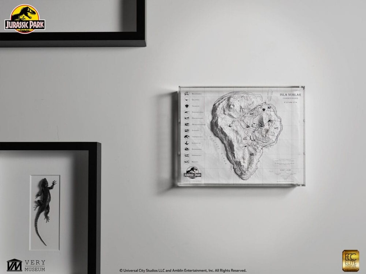 Elite Creature Collectibles Jurassic Park Replica Topographic Map Isla Nublar 27 cm Elite Creature Collectibles Jurassic Park Replica Topographic Map Isla Nublar 27 cm