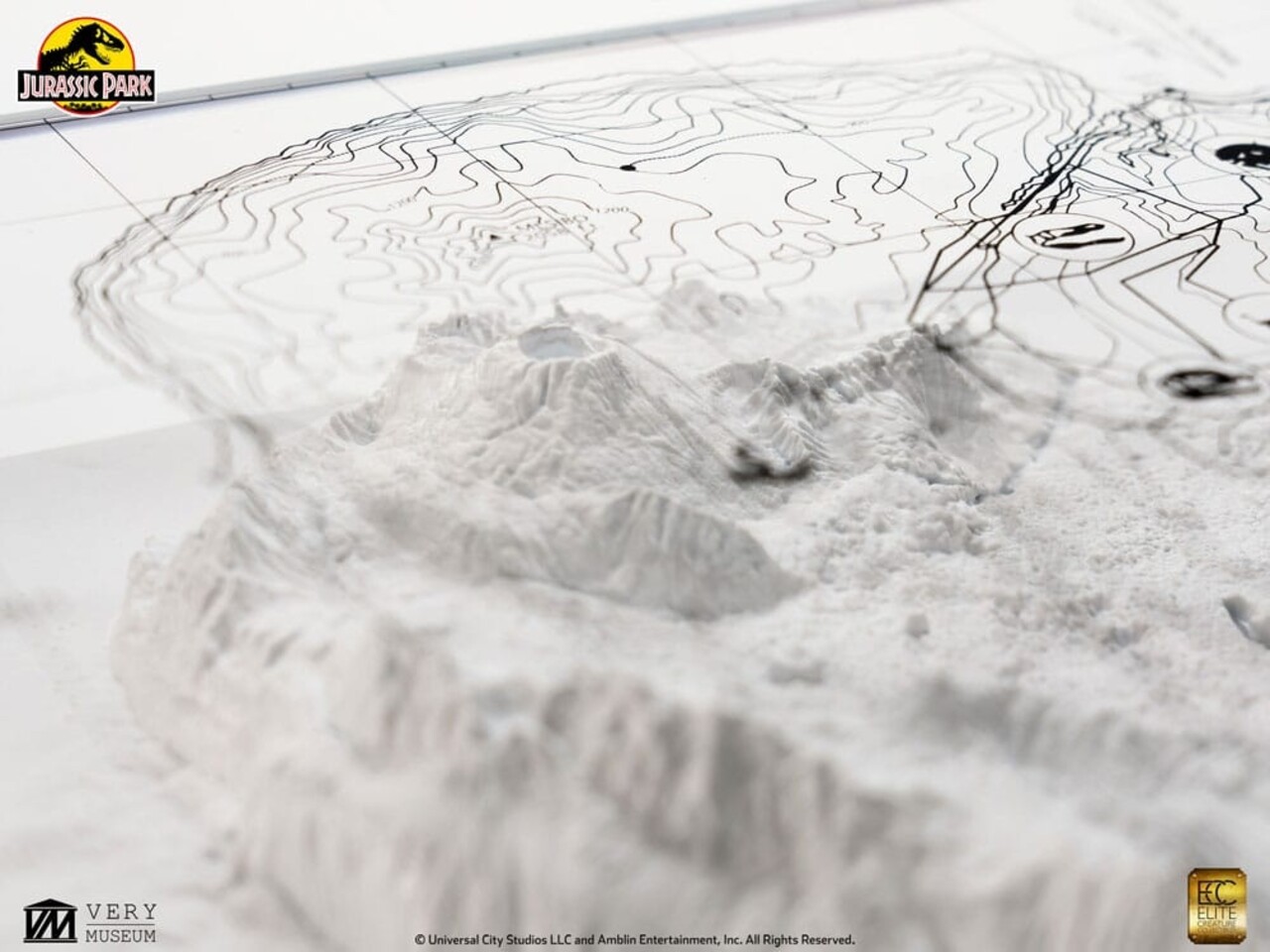 Elite Creature Collectibles Jurassic Park Replica Topographic Map Isla Nublar 27 cm Elite Creature Collectibles Jurassic Park Replica Topographic Map Isla Nublar 27 cm