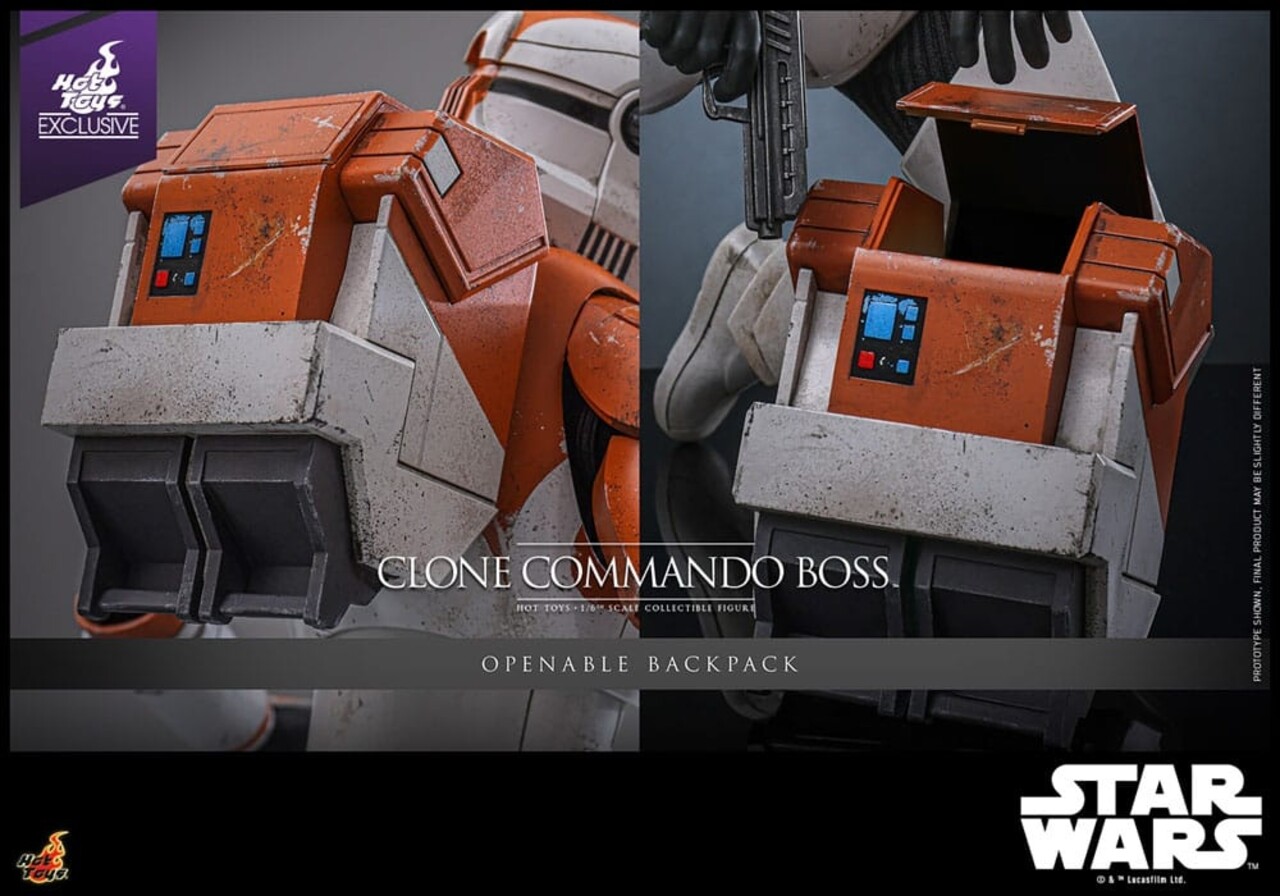 Hot Toys Star Wars: The Clone Wars Action Figure 1/6 Clone Commando Boss Hot Toys Exclusive 30 cm Hot Toys Star Wars: The Clone Wars Action Figure 1/6 Clone Commando Boss Hot Toys Exclusive 30 cm