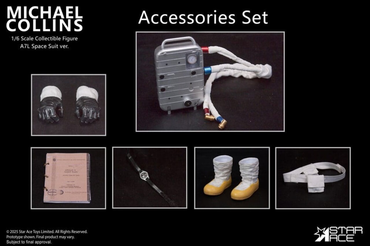 Star Ace Toys Apollo 11 Accessories for 1/6 Action figure Michael Collins Star Ace Toys Apollo 11 Accessories for 1/6 Action figure Michael Collins