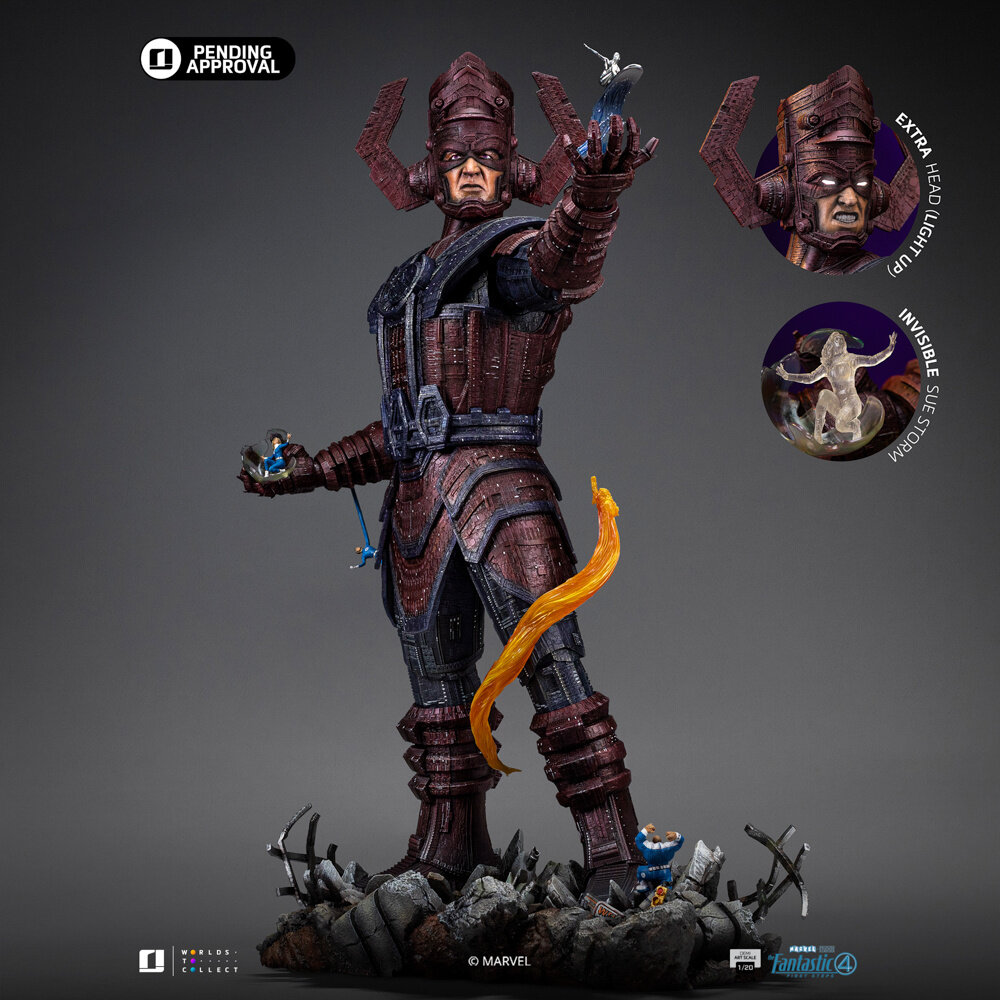 Iron Studios Fantastic Four Demi Art Scale Statue 1/20 Galactus Battle Diorama Deluxe 80 cm