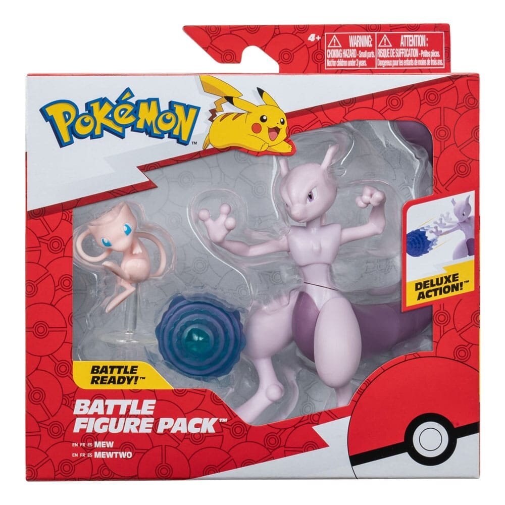 Jazwares Pokémon Figure 2-Pack Mewtwo 10 cm & Mew 5 cm Jazwares Pokémon Figure 2-Pack Mewtwo 10 cm & Mew 5 cm