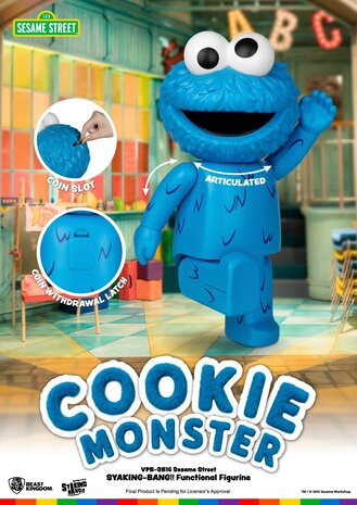 Beast Kingdom Sesame Street Syaking Bang Series PVC coin bank Cookie Monster 47 cm Beast Kingdom Sesame Street Syaking Bang Series PVC coin bank Cookie Monster 47 cm