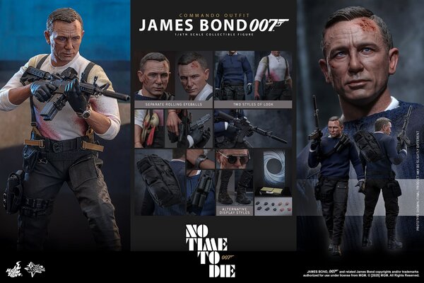 Hot Toys No Time To Die Action Figure 1/6 James Bond (Commando Outfit) Exclusive 30 cm Hot Toys No Time To Die Action Figure 1/6 James Bond (Commando Outfit) Exclusive 30 cm